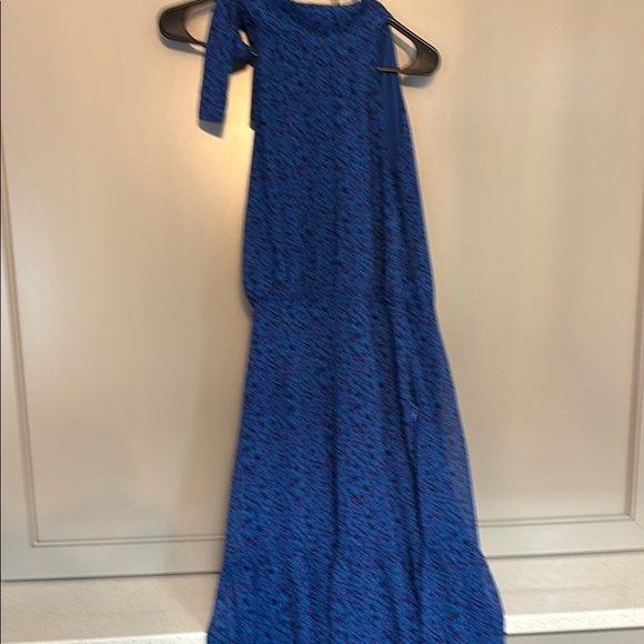 TCEC doll floral print blue midi dress size medium - Picture 3 of 8